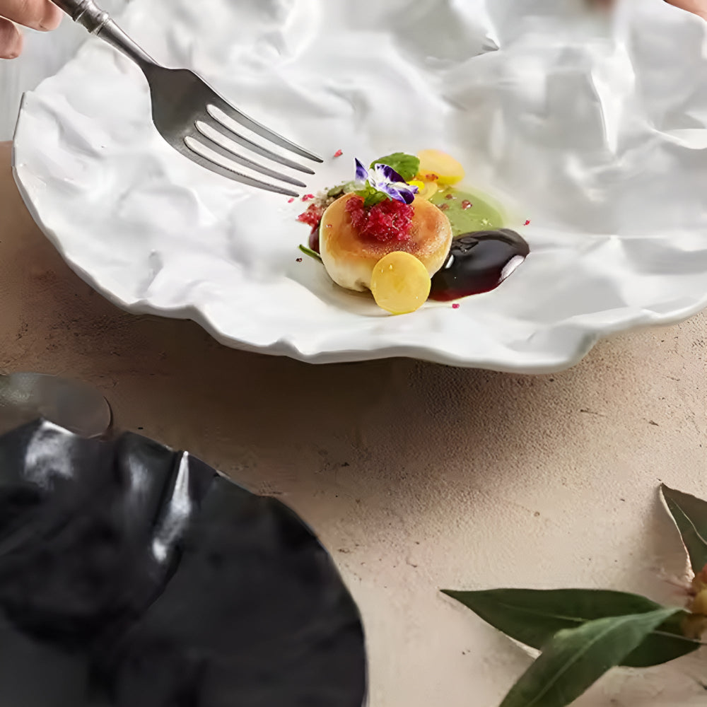 BowLift | Artisan Wrinkled Paper Ceramic Plate