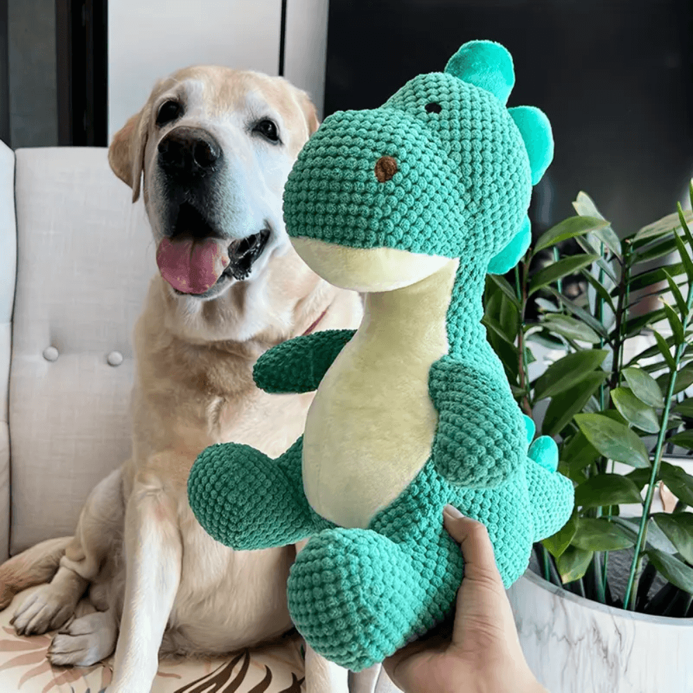 Dino Chew Plush Dog Toy