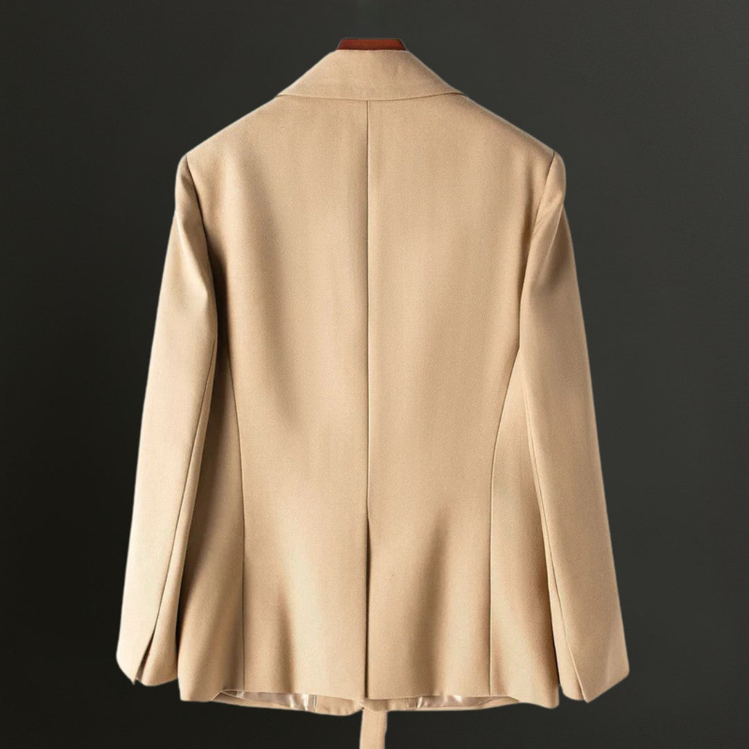 Tailored Blazer with Waist Belt