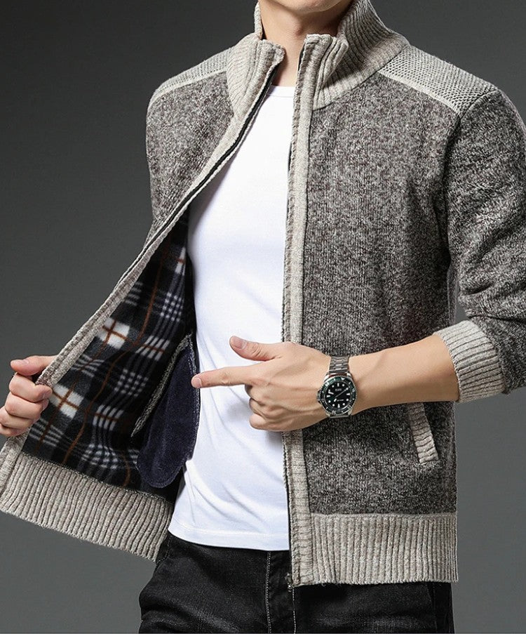 Textured Knit Sweater with Relaxed Fit