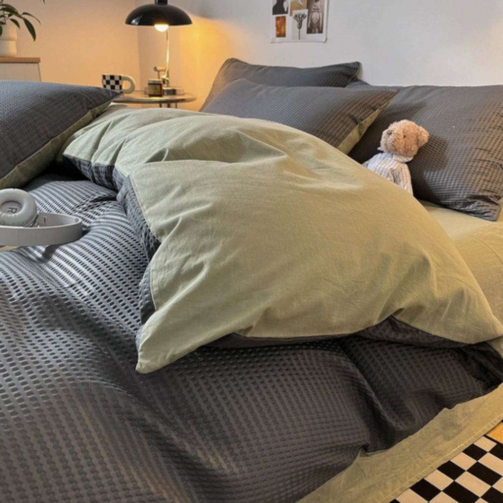 BowLift | Beaumont Ultra-Soft Waffle Duvet Set | 3pcs Set