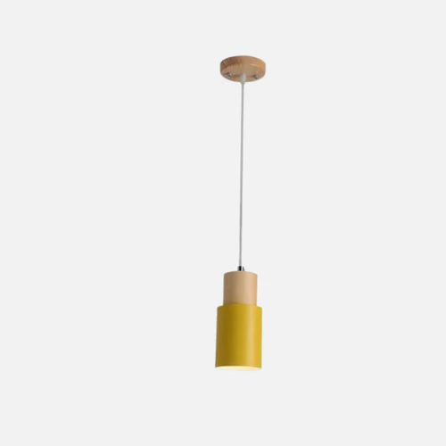 BowLift | Ingrid Metallic Pendant with Wooden Accents