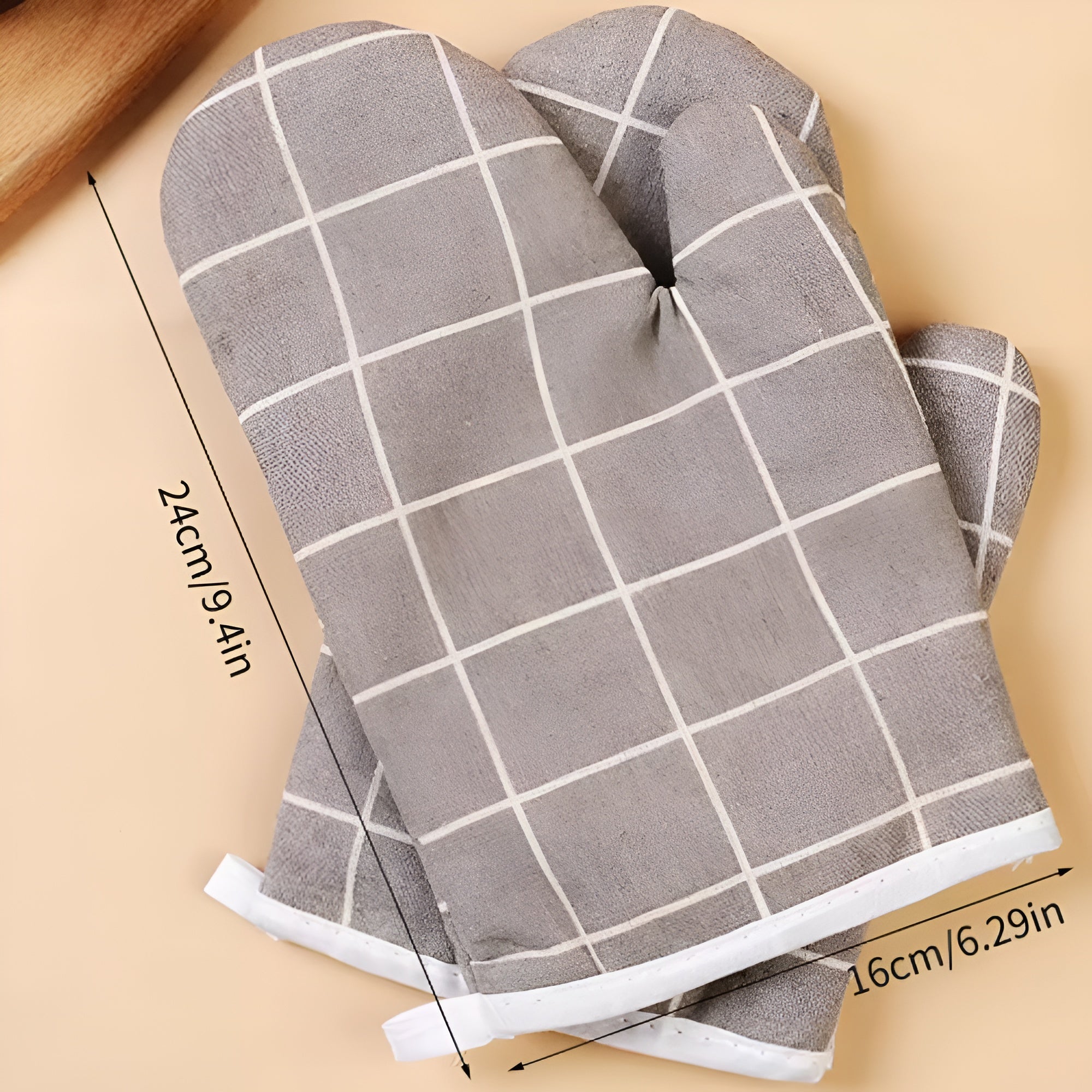 BowLift | Heatproof Grid Pattern Kitchen Mitts
