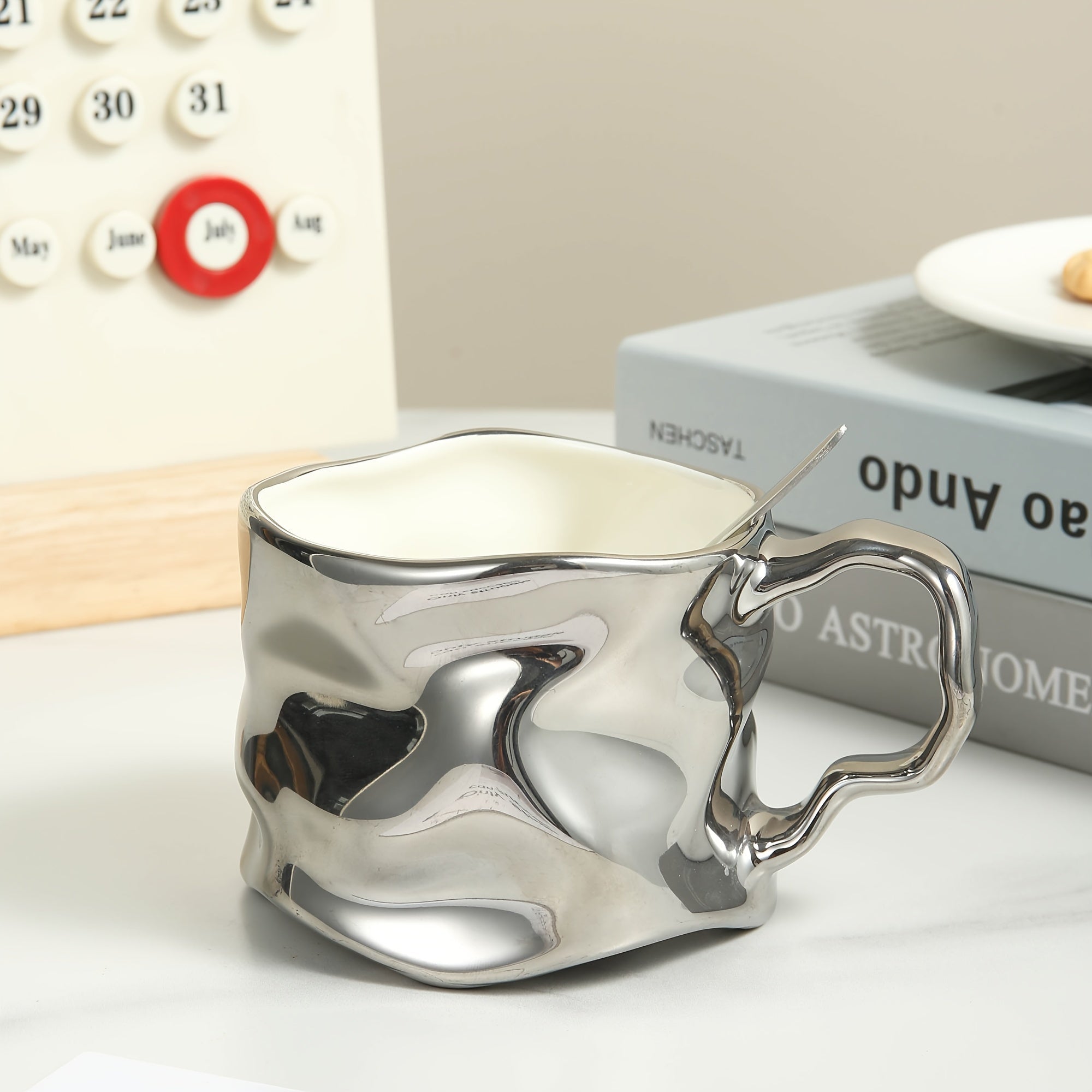 BowLift | CreArt Mug – Handmade Ceramic Coffee Mug with Unique Crinkled Design