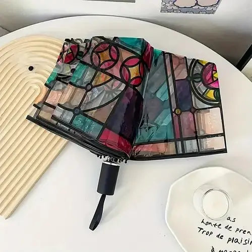 BowLift | Stained Glass Art Umbrella — Automatic Wind PRedection and Rain PRedection