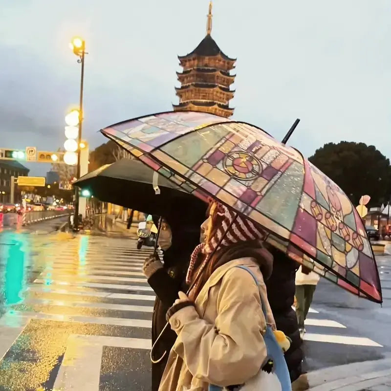 BowLift | Stained Glass Art Umbrella — Automatic Wind PRedection and Rain PRedection
