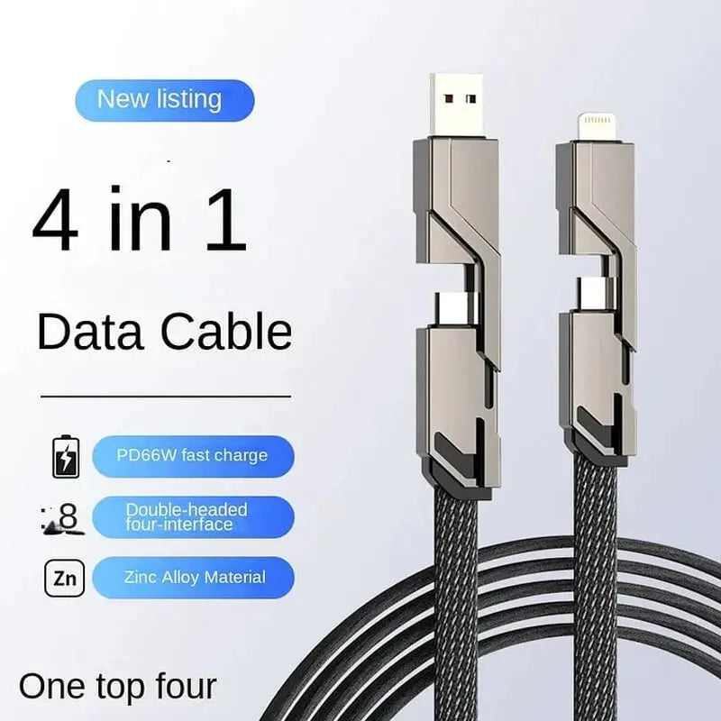 BowLift | 4-in-1 Multi-device Charging Cable — Fast Charging with Anti-tangle Design