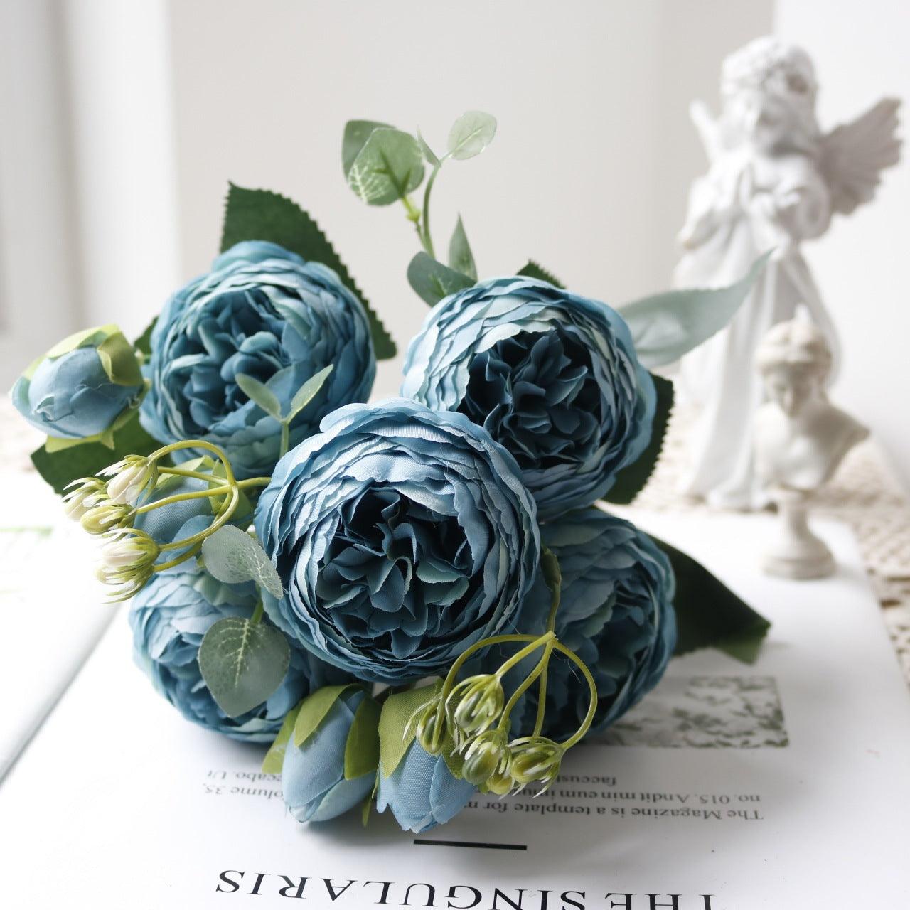 BowLift | Blossom Collection: Exquisite 5-Head Silk Flower Bouquet