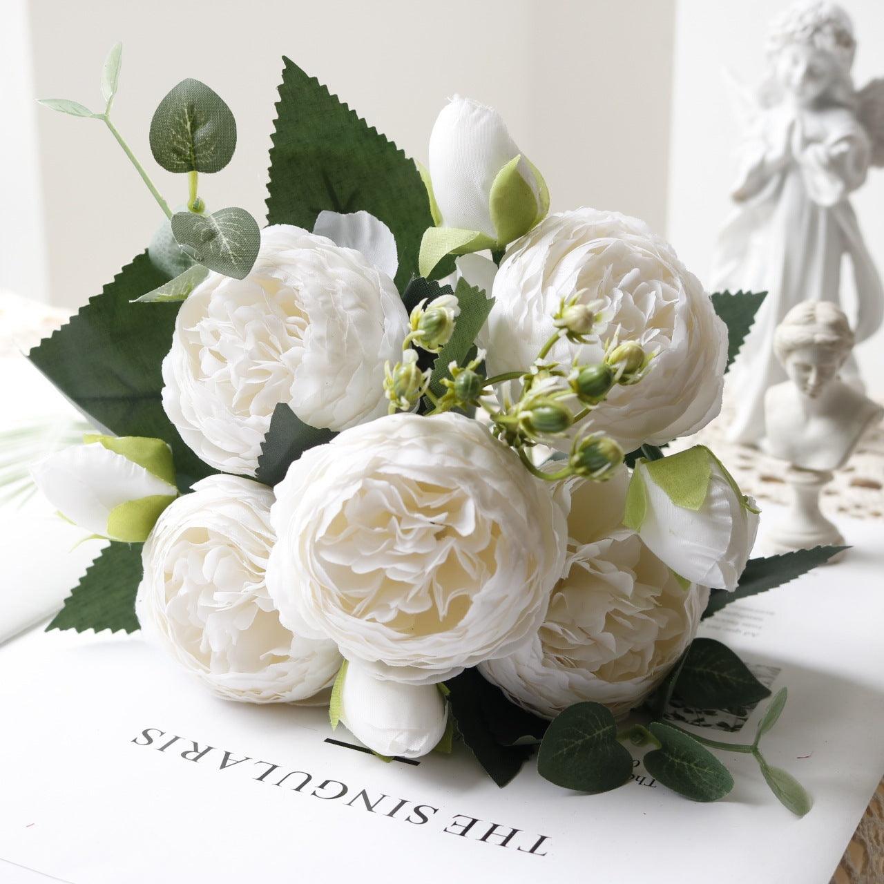 BowLift | Blossom Collection: Exquisite 5-Head Silk Flower Bouquet