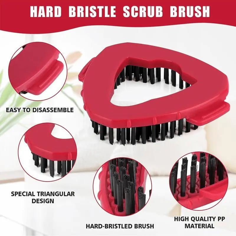 BowLift | 5-piece replacement set for spin mop – includes 3 microfiber mop cloths + 2 brushes for thorough cleaning!