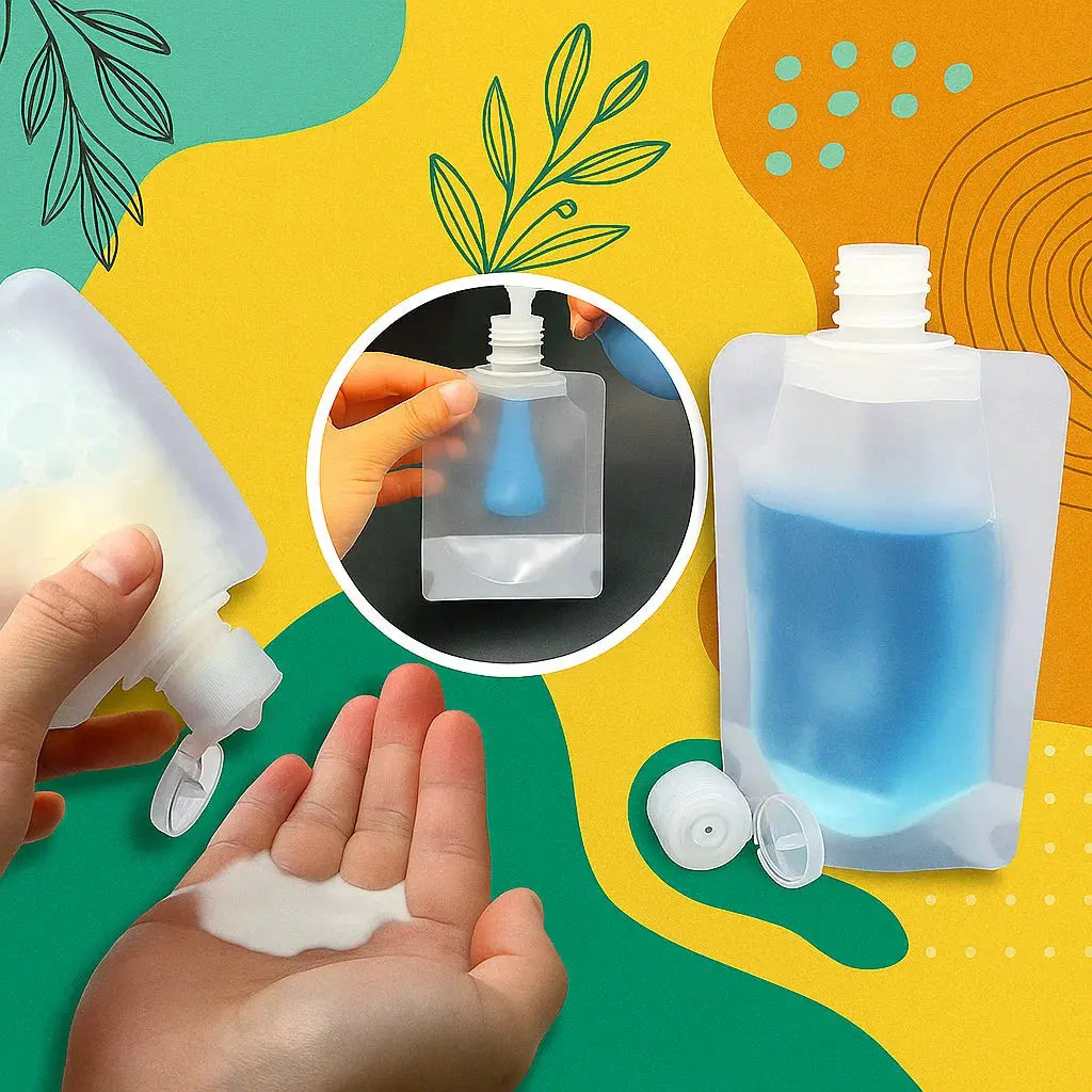 BowLift | 5-piece travel set for lotions – Lightweight & Leak-proof