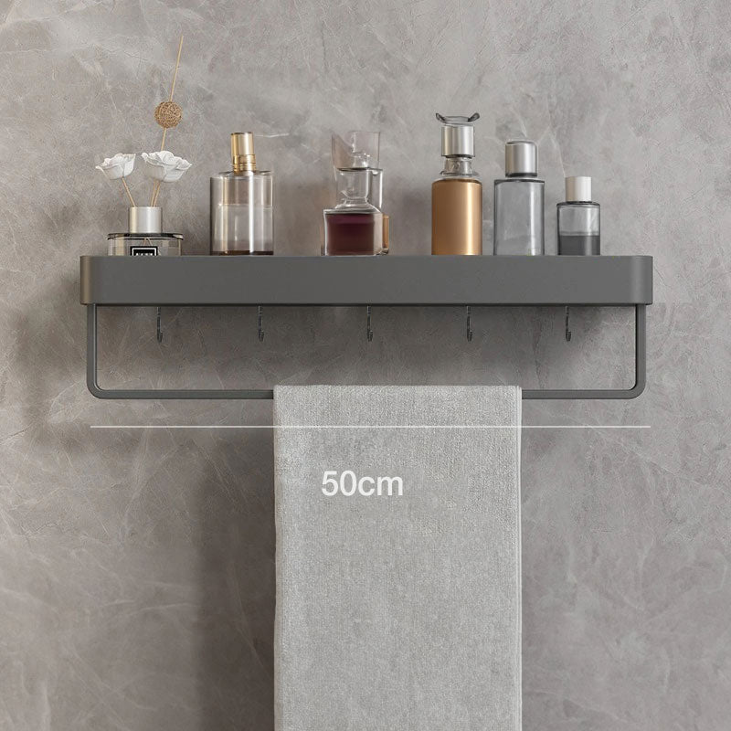 BowLift | Contemporary, elegant bathroom shelves in gray