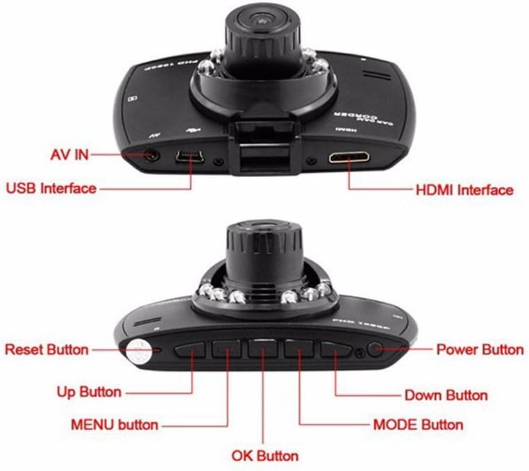 BowLift | Dual Lens Car Dash Cam G30 2.7" LCD Full HD 1080P with G-Sensor