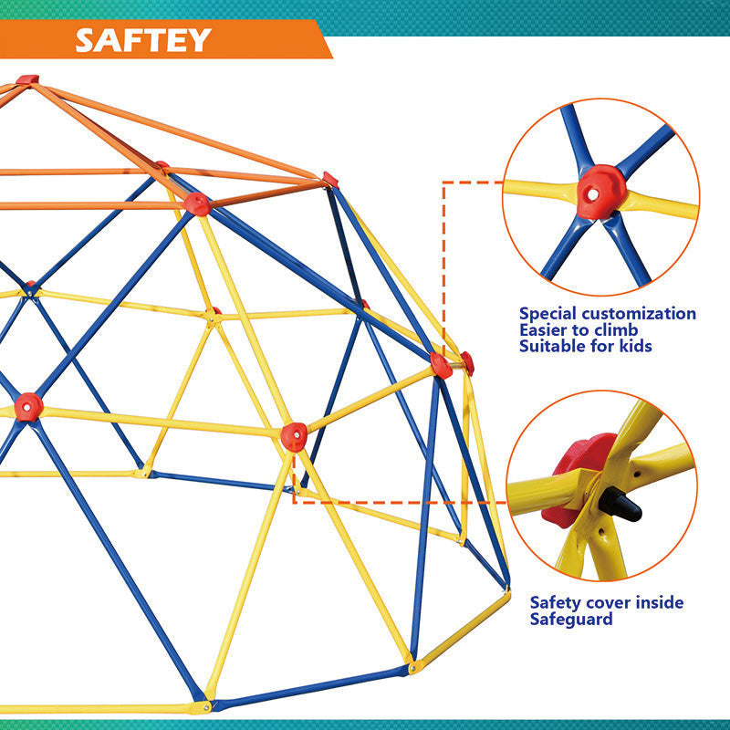 BowLift | 10FT Climbing Dome, Jungle Gym Supports 800LBS and Easy Assembly,3 to 9 Years Old, Outdoor and Indoor Play Equipment for Kids