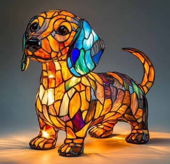 BowLift | GlowPaw Dog Tribute Lamp – Handmade Acrylic Night Light for Dog Lovers (USB Powered)