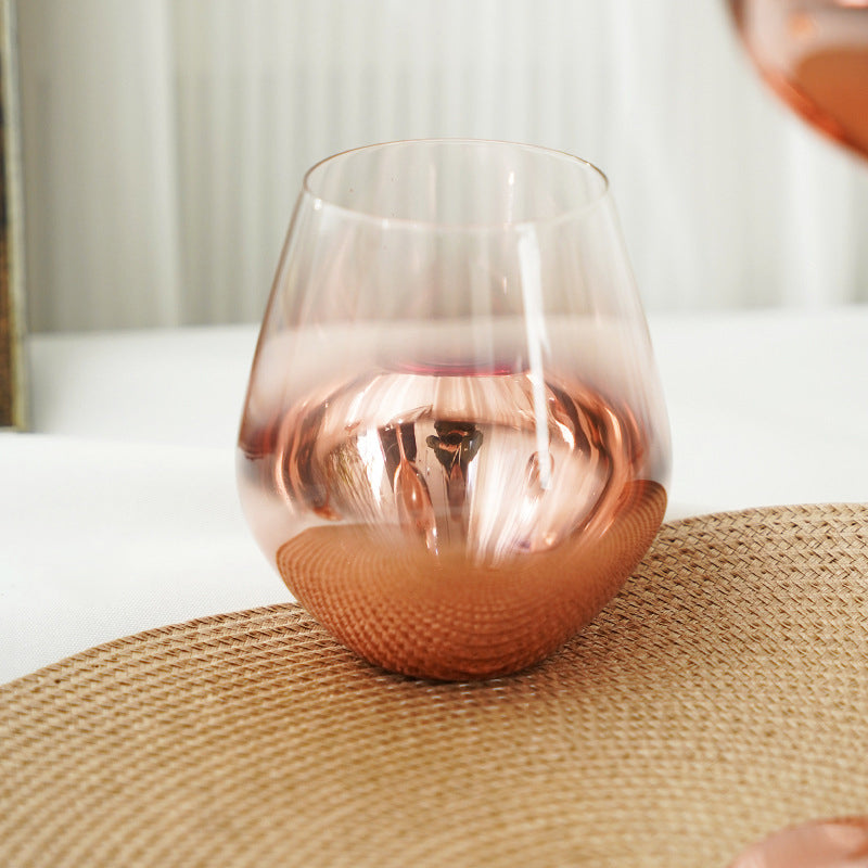 BowLift | Rose Gold Wine Stemware Lead-Free Glass 470ml 330ml 600ml Premium Crystal Clear Glass