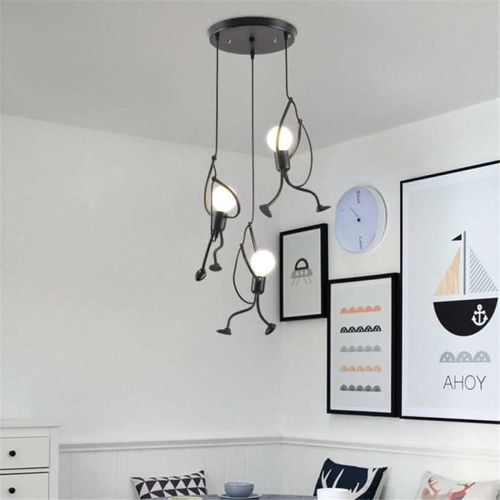 BowLift | Cheerful Doll-Shaped Adjustable Pendant Light