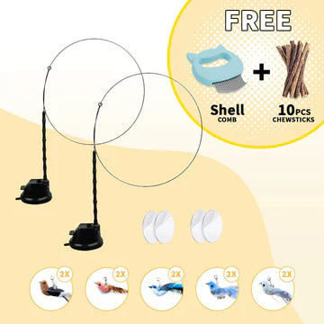 BowLift | Interactive Bird Simulation Cat Toy Set