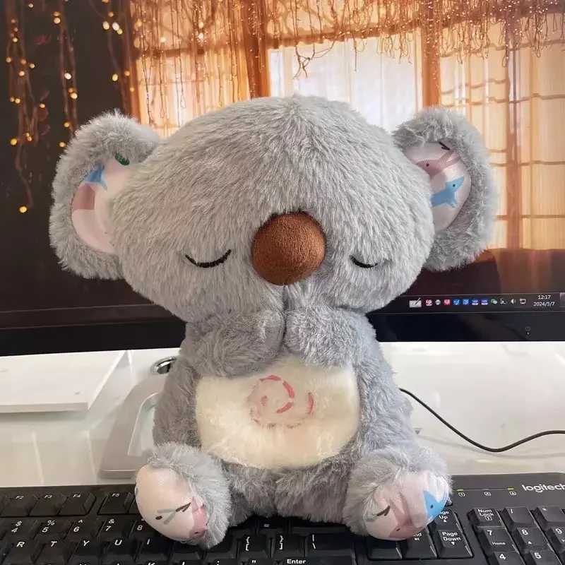 BowLift | Anxiety Relief Koala Plush Toy with Music, Lights and Rhythmic Breathing Motion