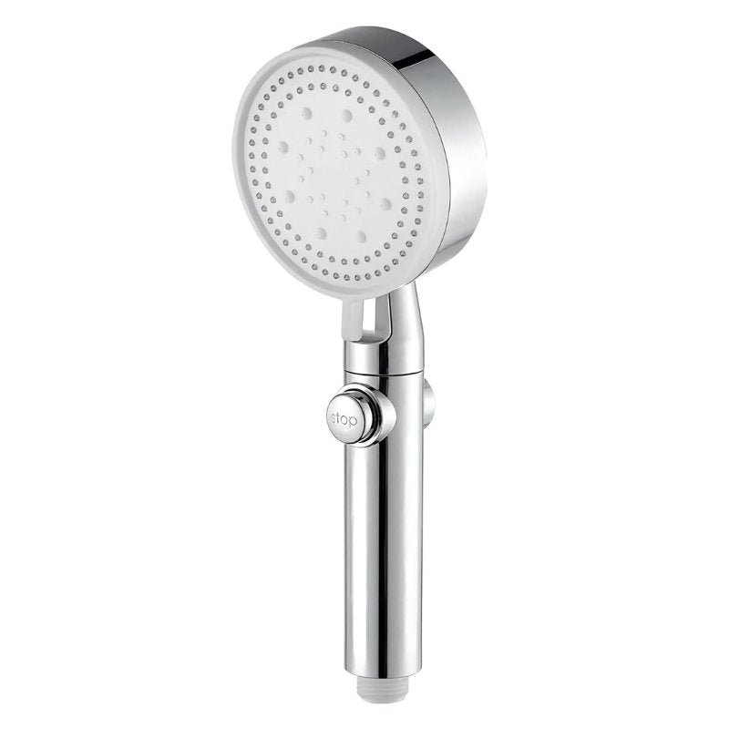 BowLift | 5-Mode Shower Head for Low Pressure | Stop Button for Easy Water Control
