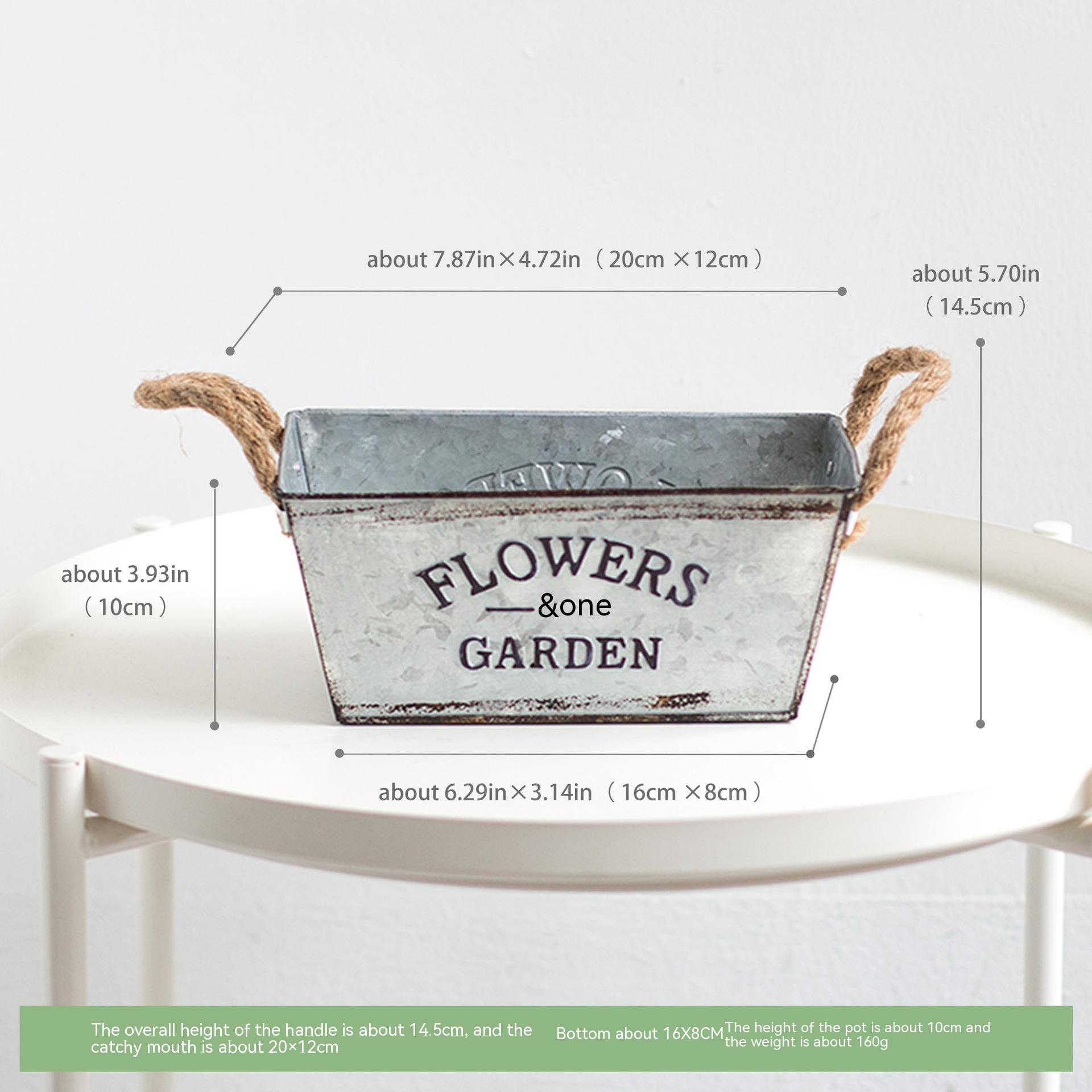 BowLift | Decorative flower and garden container made of metal with hemp rope handles
