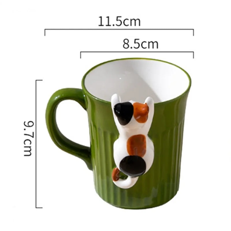 BowLift | Cute Climbing Cat Ceramic Mug