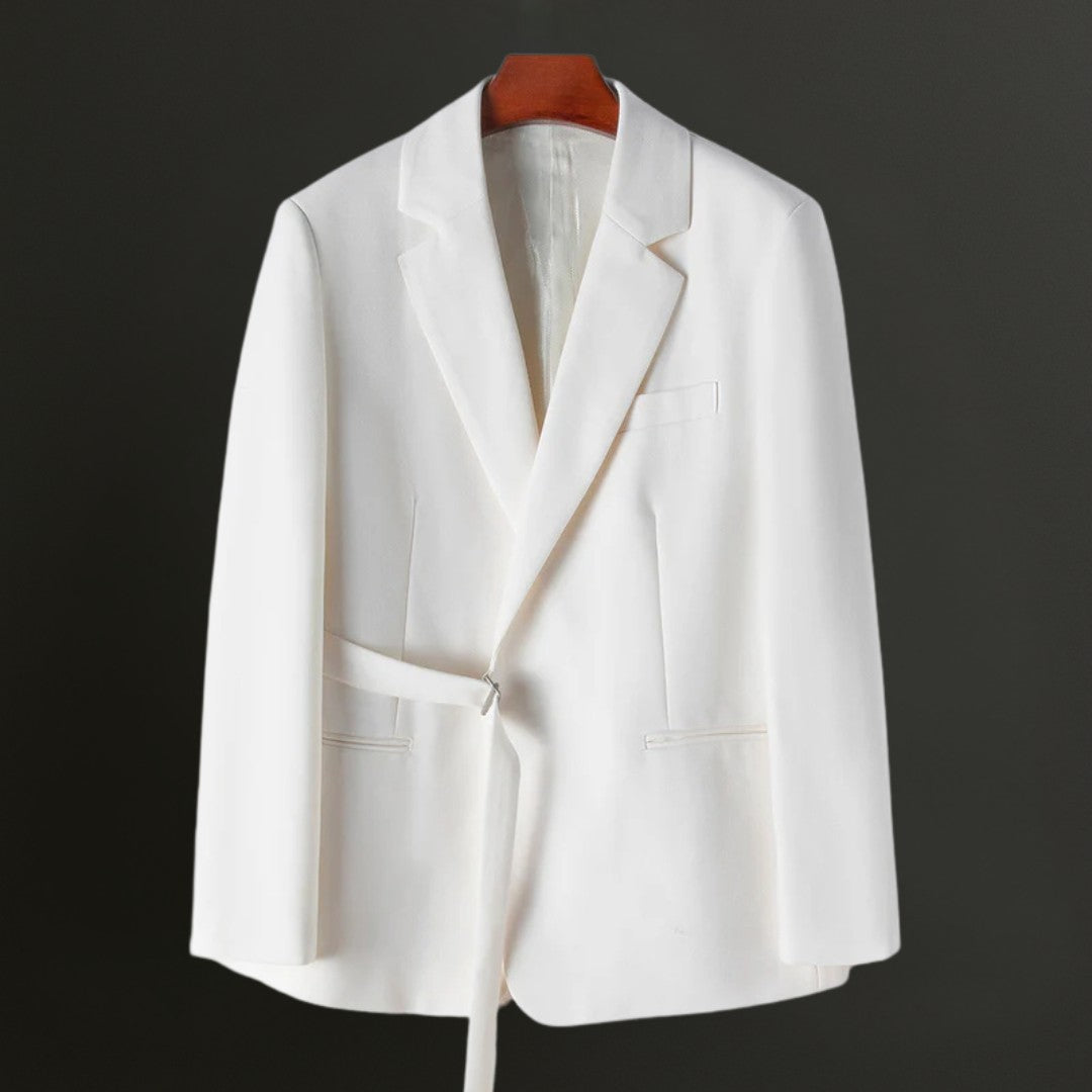 Tailored Blazer with Waist Belt