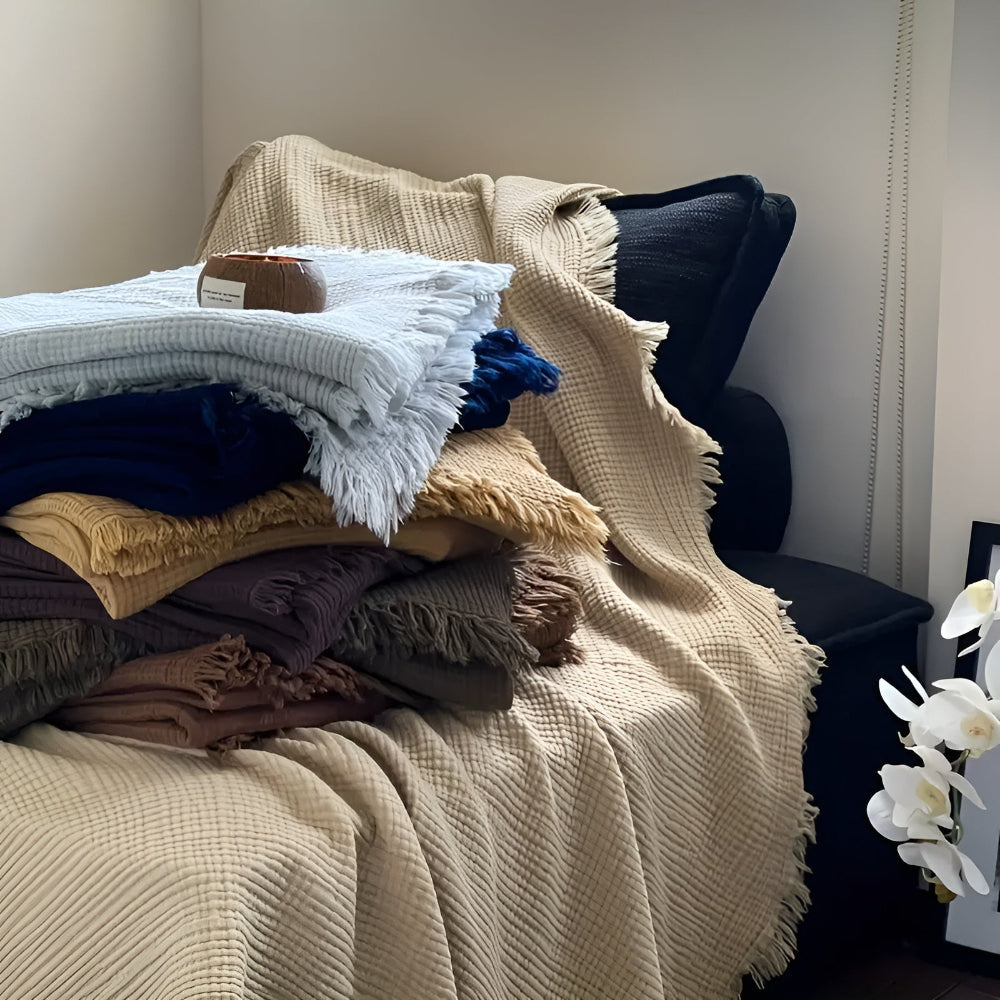 BowLift | Cotton Crinkle Tassel Blanket