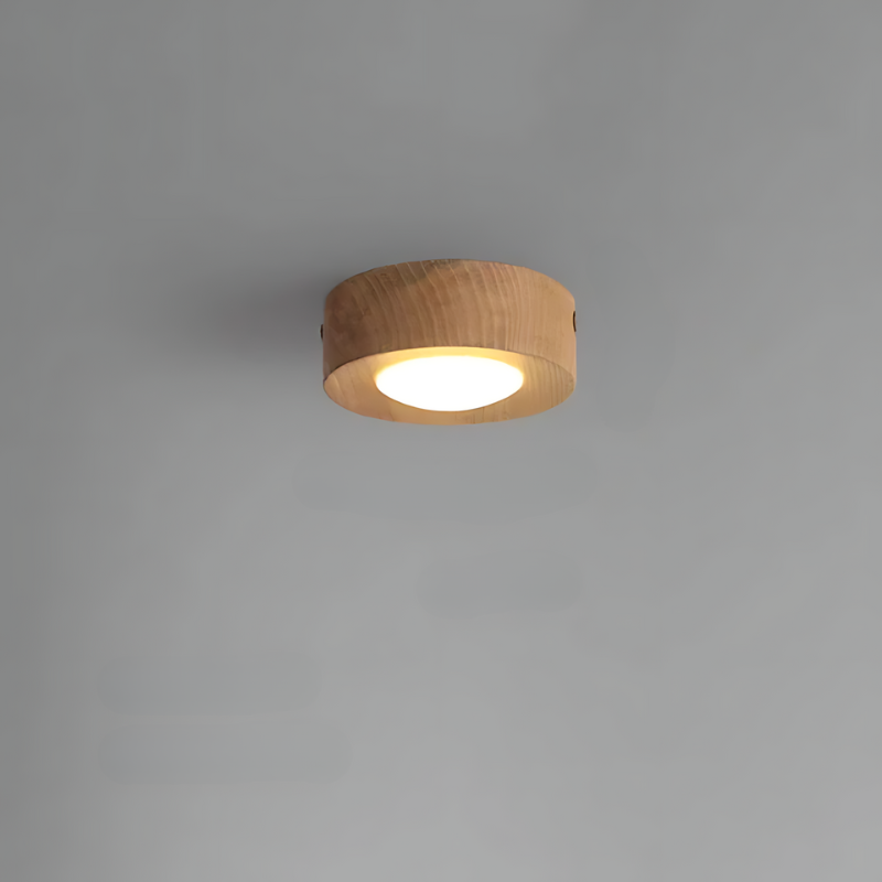 BowLift | Walnut ceiling lamp with LED spotlight