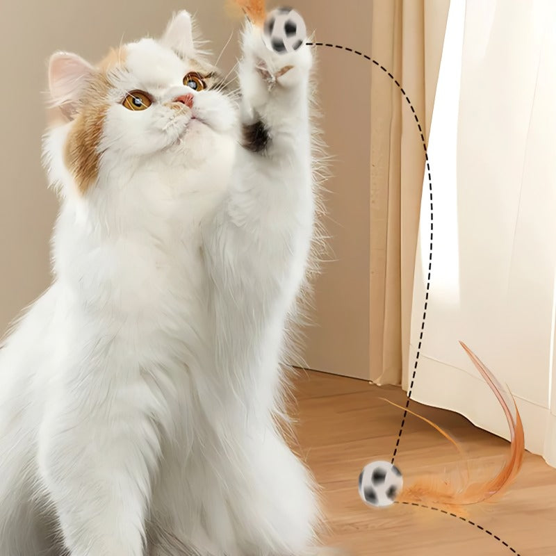 BowLift | Interactive Bouncy Ball for Cats with Feathers