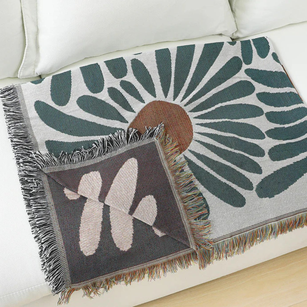 BowLift | Floral Daisy Woven Throw Blanket