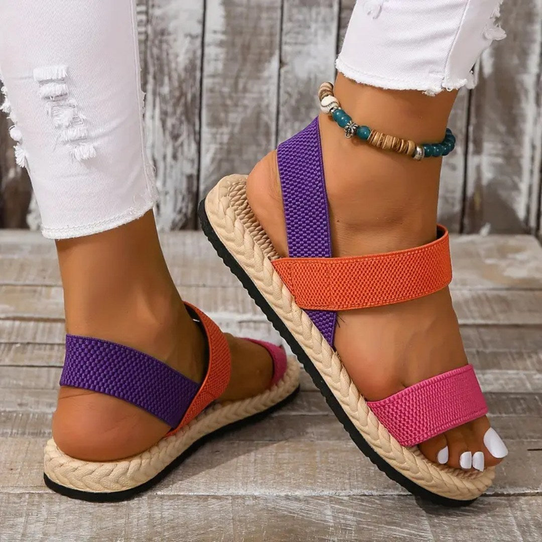 Solero – Colorblock Espadrille Strap Sandals
