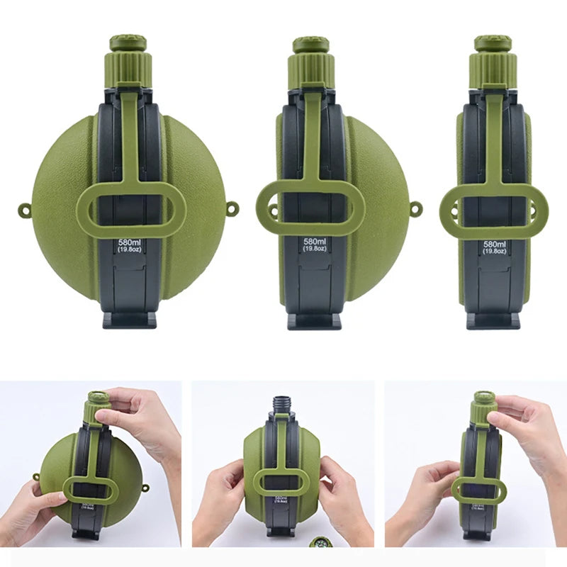 BowLift | Foldable Silicone Water Bottle with Compass