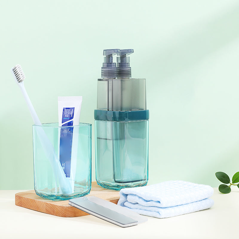 BowLift | 8-in-1 Portable Sub-Bottle, with 2 Cups, 2 Travel Bottles, Soft Toothbrush, Foldable Comb, Toothpaste & Towel