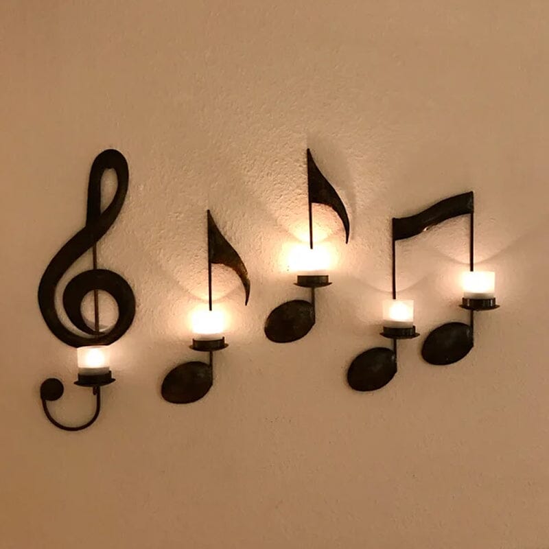 BowLift | Black Music Note Wall Lamp