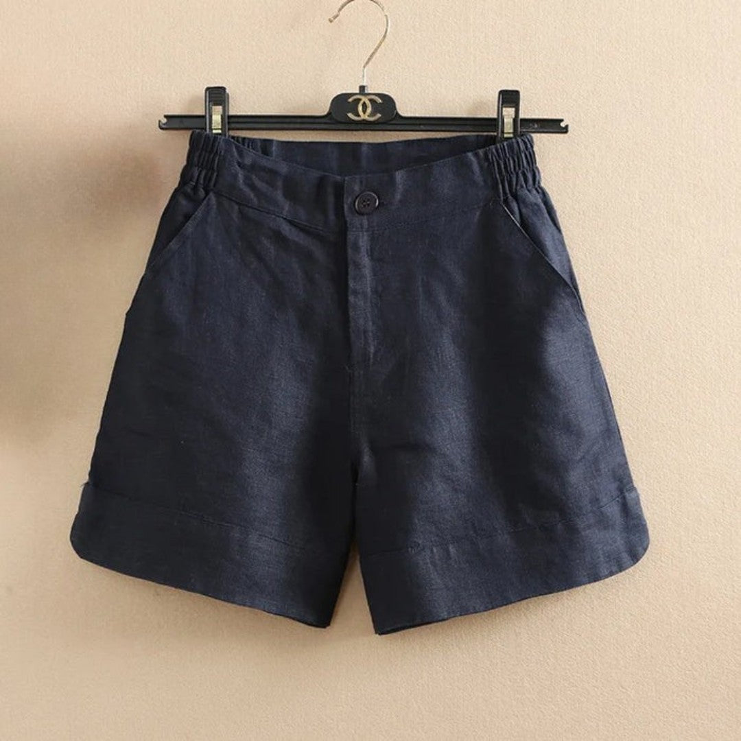 Relaxed Linen Shorts with Lightweight Feel