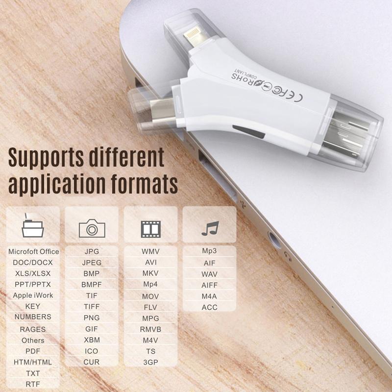 BowLift | 4-in-1 Portable Memory Card Reader For Phones