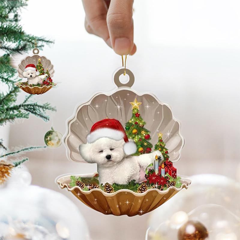 BowLift | French Bulldog - Sleeping Pearl in Christmas Double Ornament