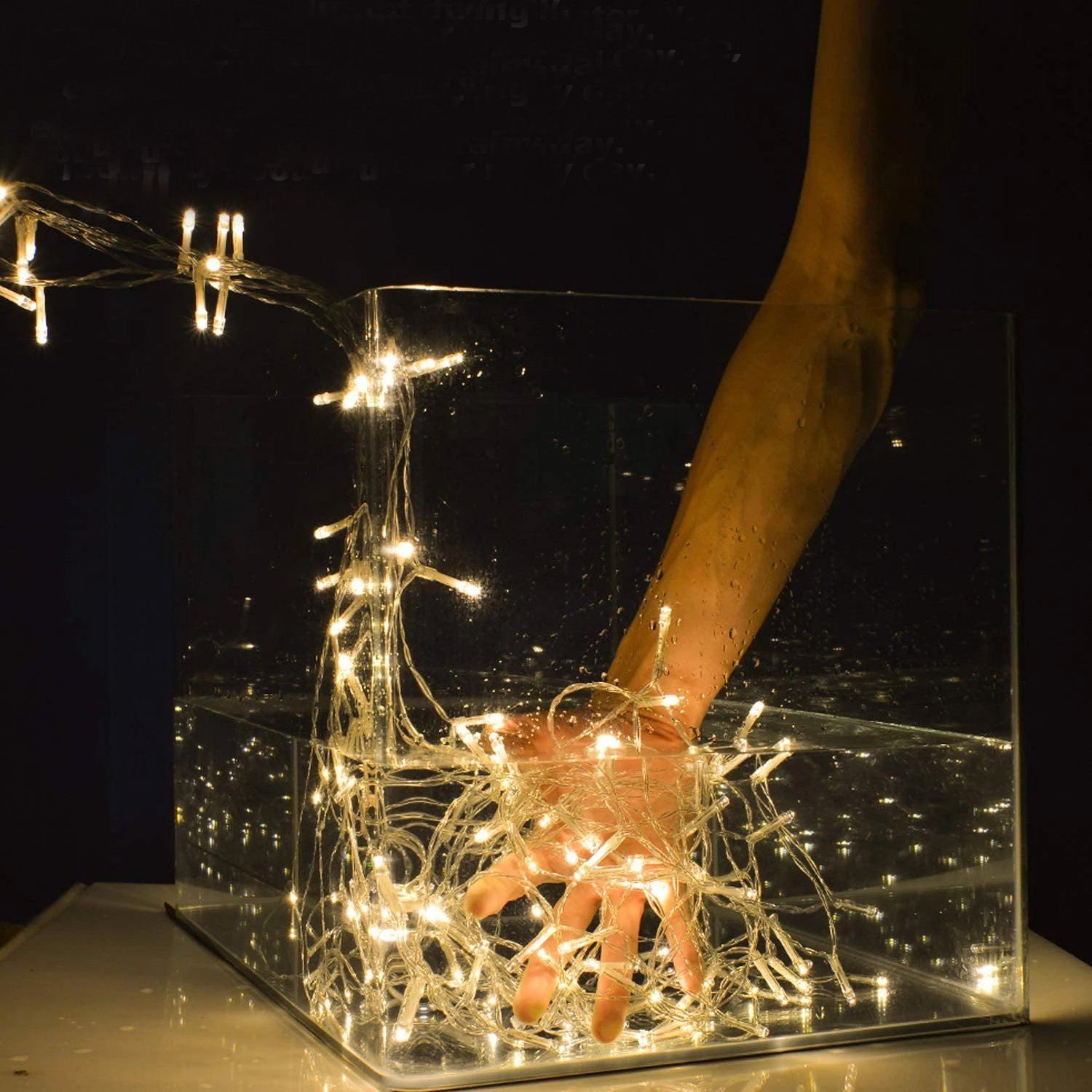 BowLift | 600 LED 9.8 x 19.6 FT. LED curtain lights with 8 light modes and memory function