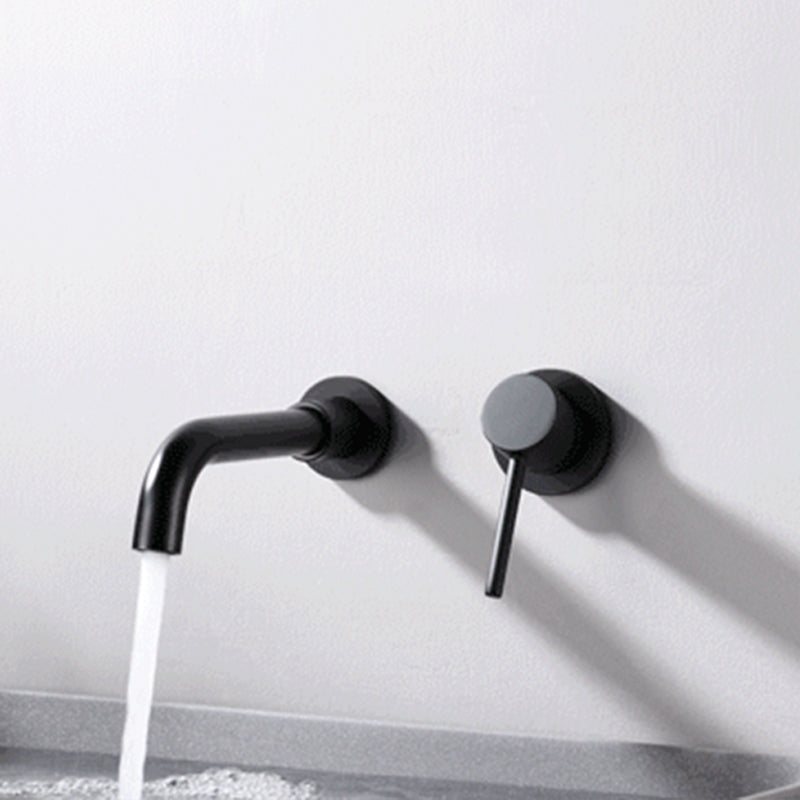 BowLift | Round Single Handle Bathroom Faucet 2-Hole Wall Mounted Bathroom Faucet with Swivel Head