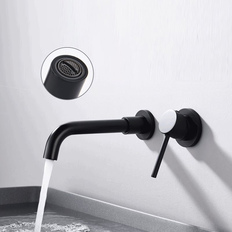 BowLift | Round Single Handle Bathroom Faucet 2-Hole Wall Mounted Bathroom Faucet with Swivel Head