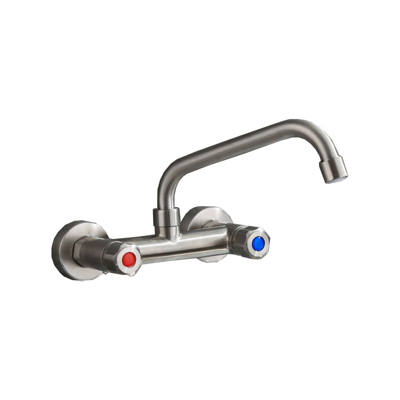 BowLift | Round 2-Handle Bathroom Faucet Single Hole Wall Mounted Bathroom Faucet