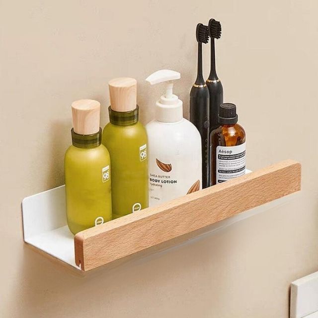BowLift | Solid Wood Bathroom Organizer Shelves Without Drilling