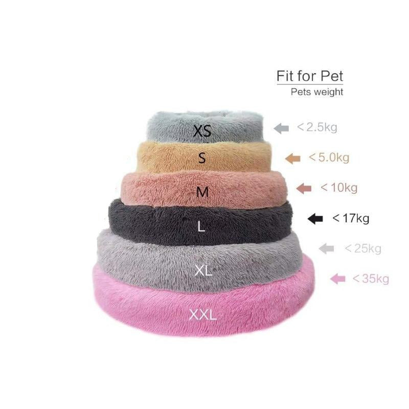 BowLift | Beef Plush Calming Donut Dog Bed for Small to Large Dogs