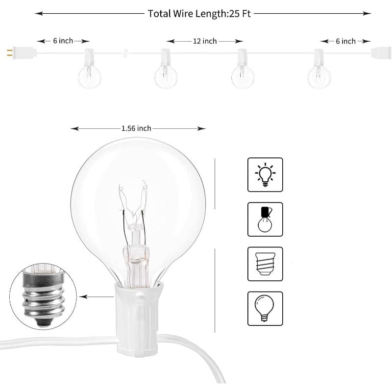 BowLift | Royaleva Outdoor Dimmable String Lights - 20 ft LED Ambient Lighting