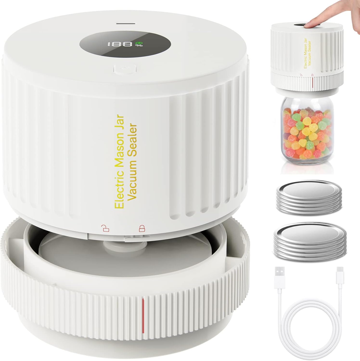 BowLift | Electric Mason Jar Vacuum Sealer Set - Preserve Freshness Quickly!