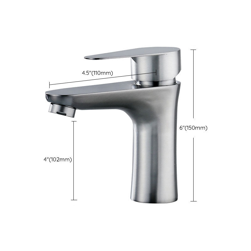 BowLift | Contemporary Stainless Steel Sink Faucet Lever Handles Low Arc Sink Faucet