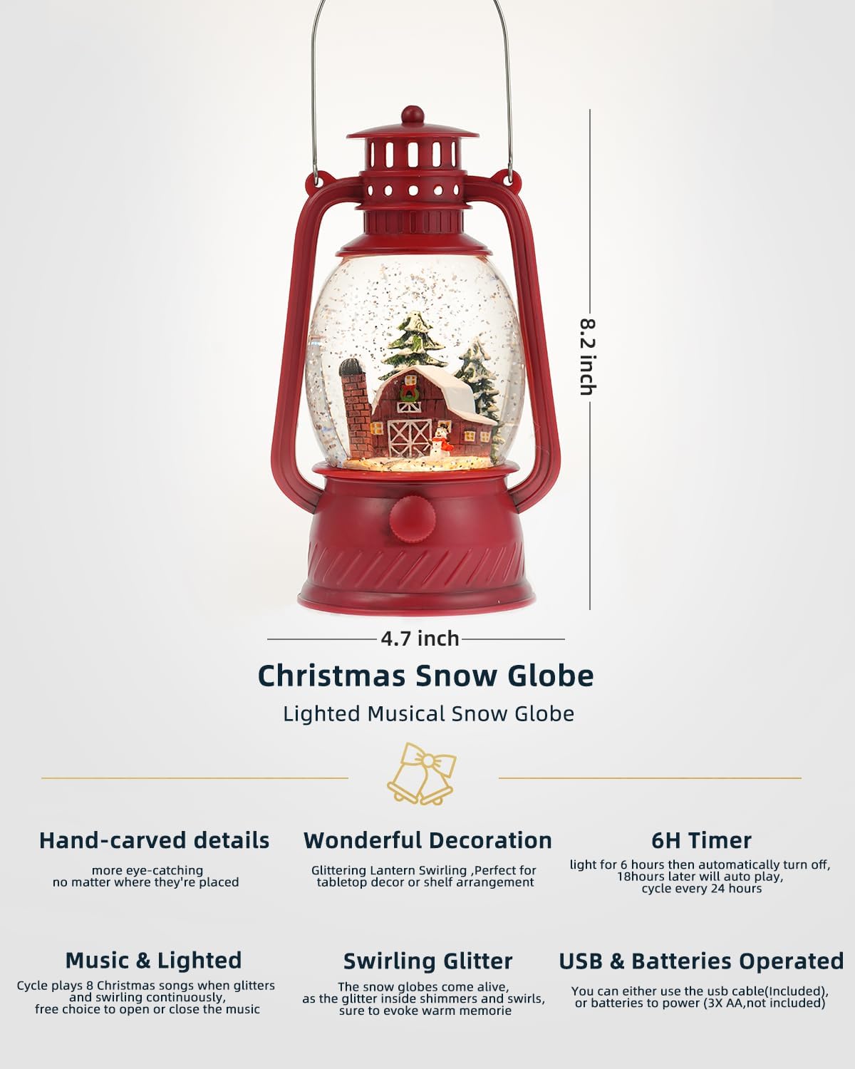 BowLift | Autumn Gloss Decorative Lamp with Pumpkins – Warm LED Light and 6-Hour Timer