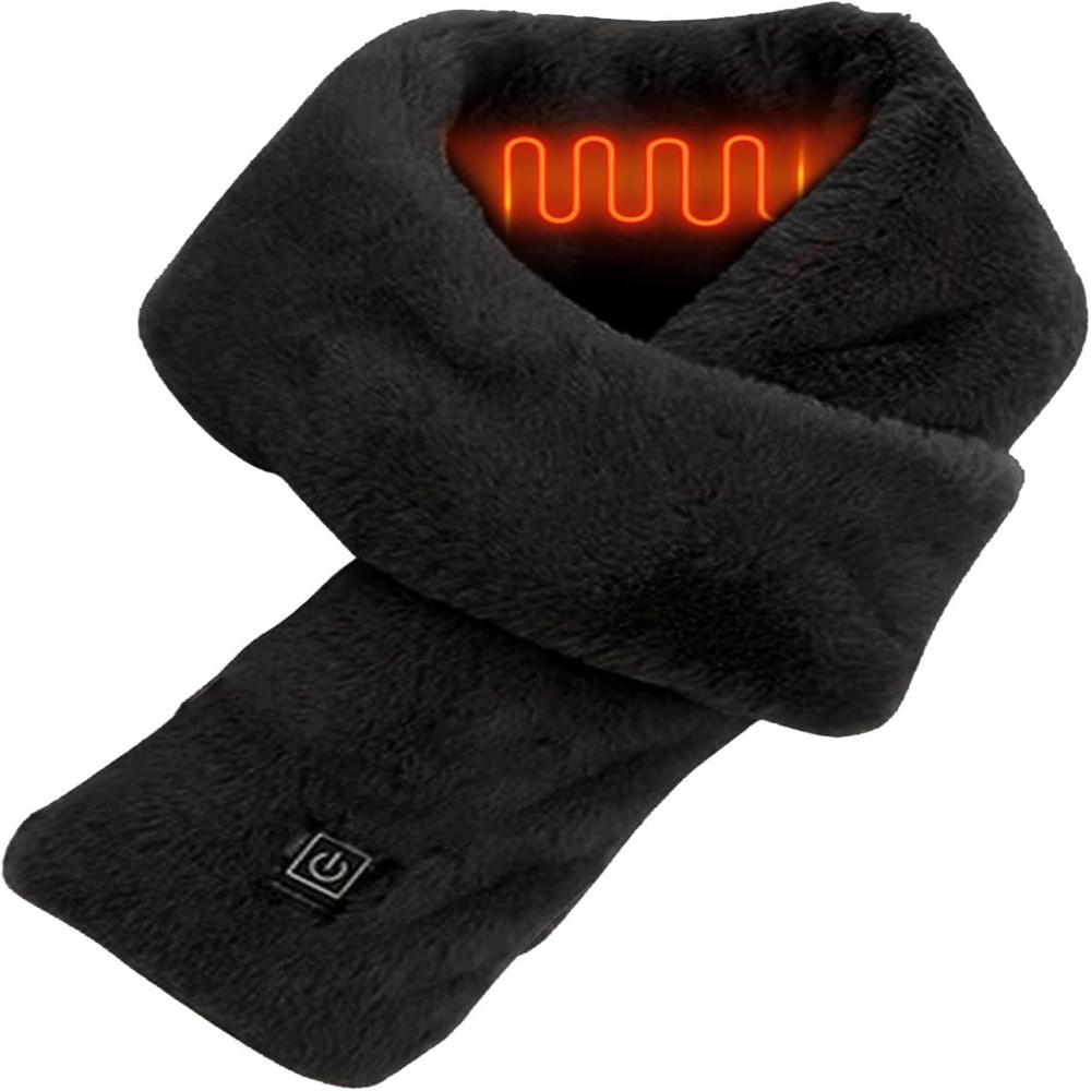 BowLift | Heated Faux Fur Scarf UK – Rechargeable USB Winter Scarf, Soft Thermal Neck Warmer