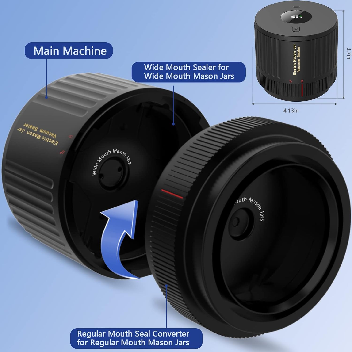 BowLift | Electric Mason Jar Vacuum Sealer Set - Preserve Freshness Quickly!